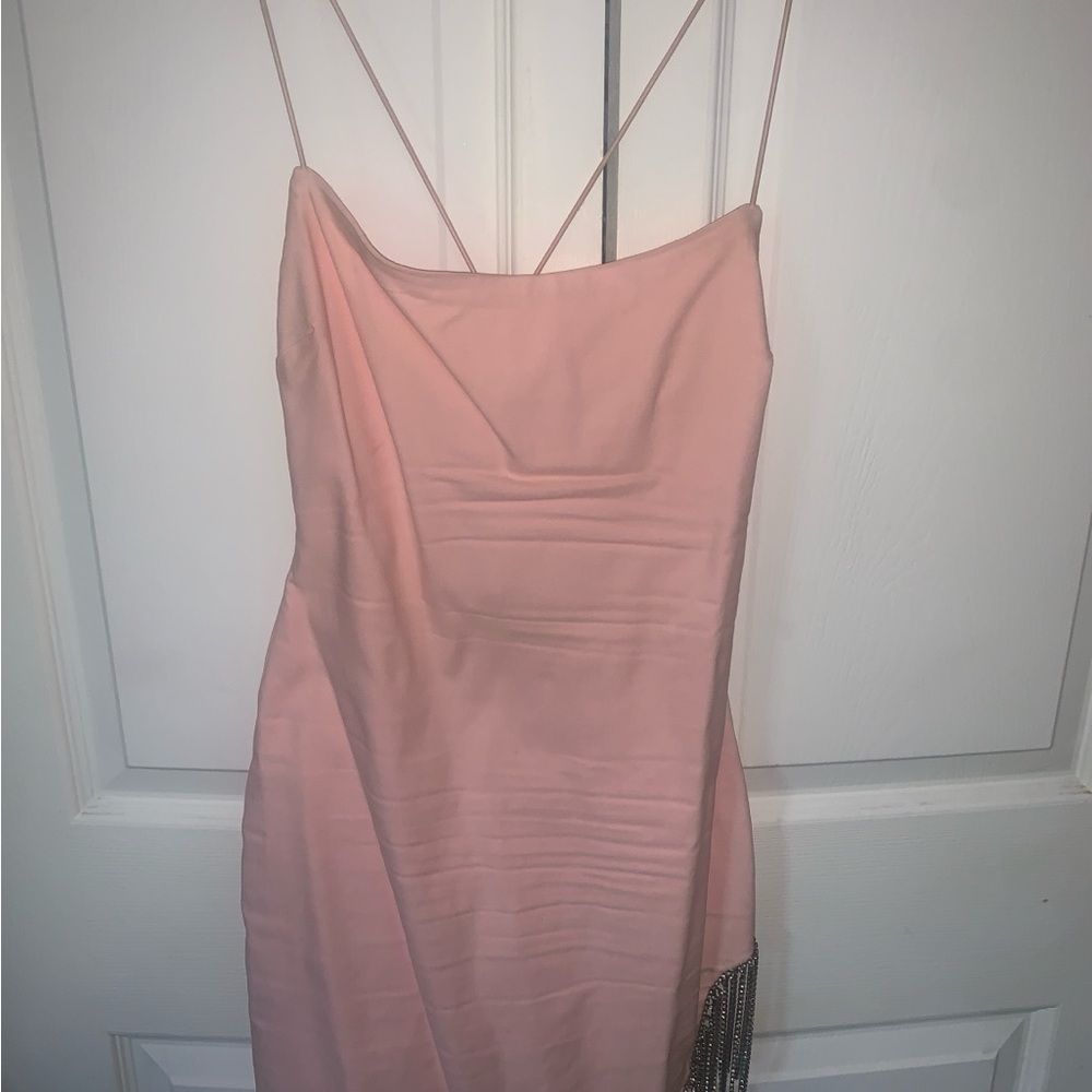 Fashion Nova Cross Back Pink Dress